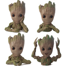 Groot tree man flowerpot Pen Pot Pot Pot Hand-run Guardians of the Galaxy Avengers 4 creative toys around