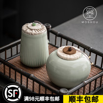 Sealed tea pot personality pottery pot ceramic sealed pot kung fu tea set storage tea canned tea pot tea ceremony