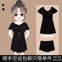 Swimsuit Fat mm Belly Button Slim Conservative Dress Style Split Spa Big Code Ins Wind 200 Catty South Korea Fat Sister Swimsuit