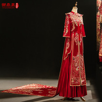 Tailgating Hefei Bride 2022 New Couple Wedding Chinese Style Dress Wedding Dress Unisex Suit Tasteful Luxury Autumn