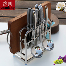 Stainless steel kitchen knife rack Cutting board rack Cutting board rack Sticky plate rack Kitchen knife rack Knife holder storage rack Storage rack Wall hanging