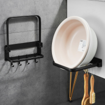 Basin rack wall hanging basin rack artifact bathroom rack non-perforated toilet tub basin storage rack