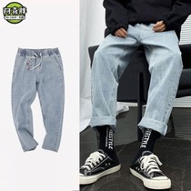 Jeans Men Tide Brand Joker ins Straight Spring Autumn Plus Size vintage Korean version of the trend loose casual pants