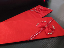 (Sale) long red satin satin female gloves Bride wedding wedding dress vintage accessories 131