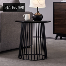 Modern minimalist furniture small table tea table small family type Nordic living room Mini small round table sofa side cabinet corner a few tea table