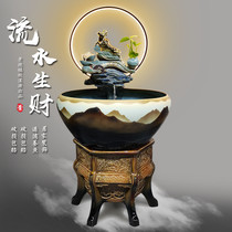 Jingdezhen ceramic fish tank water ornaments home living room fish pot goldfish turtle tank cycle filter extra large