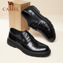 Camel leather shoes mens leather top layer cowhide autumn business formal wear soft bottom soft leather breathable mens shoes 2022 new