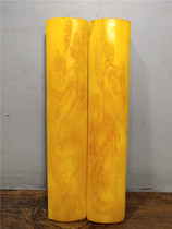 Old Tibetan Tian Huangshi hand-carved (dragon and phoenix)Study ruler A pair of four treasures of Wenfang paperweight pressure ruler