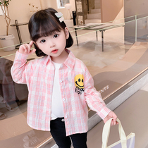 Girls plaid shirt 2021 New Spring Autumn fashion childrens clothing childrens clothes little girl long sleeve fashionable shirt