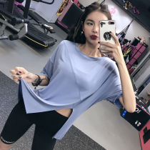 Fitness girl loose blouse Net red yoga suit short sleeve quick-drying thin T-shirt large size running sports shirt breathable