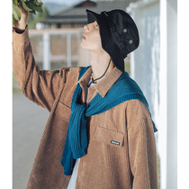 2021 autumn new corn grid long sleeve shirt men loose fashion brand casual clothes Joker shirt jacket