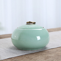 Guovent grease box Cosmetic Small Porcelain Bottle ceramic Small Grease Box Scents Powder Retro Ancient Bottling