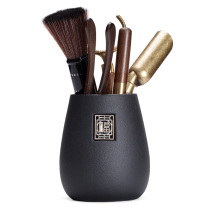 Tea Road 6 Gentleman Black Sandalwood Tea Spoon Tea Clip Kung Fu Tea Set Accessories Suit Tea tea Tools Six sets of great all