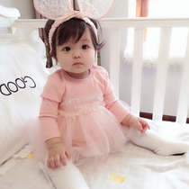 Little princess clothes Autumn newborn triangle romper bag fart dress Baby princess dress full moon 100 days dress