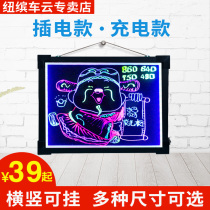 Glitter billboard standing display board shop door luminous signboard door hanging wall small blackboard