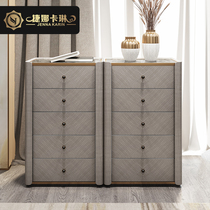 The rear modern minimalist lockers rear modern minimalist lockers Bedroom furnishings after the solid wood storage cabinet of the Solid Wood of the Mood Light Luxury 5-6 bucket