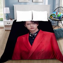 Winter thickened crystal velvet Wang Yibo sheets to map custom star quilt cover Xiao war DIY idol plus velvet sheets