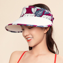 New 2021 summer empty top face sun hat female UV protection beach sunshade Sun cap riding big brim