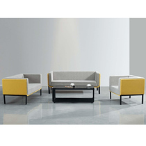 Leisure office sofa Coffee table combination Simple living area Reception room Business three-person small office sofa
