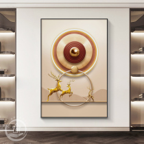 Modern simple entrance entrance decorative painting vertical version of atmospheric light luxury corridor abstract murals high-end aisle hanging paintings