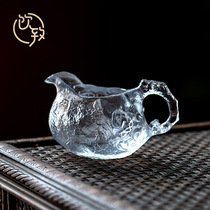 Drink to Japanese-style high-end glass fair cup home Chinese retro with tea dispenser single anti-scalding glass male cup