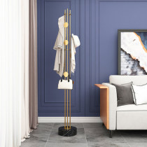 Nordic luxury hangers home floor hangers Net red designer modern simple wrought iron marble coat rack