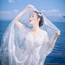 White lace dress Dress Fairy Bohemian Beach Resort Beach Big Hem Skirt Spring 2020 Summer Dress Lady