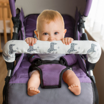 Pram handle protective cover cart accessories front armrest shoulder universal removable and washable gnawing cotton saliva towel