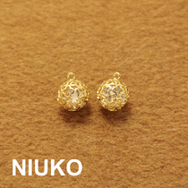 NIUKO three-dimensional empty ball inner flash drill super high-grade custom accessories button pendant high-grade accessories rope buckle