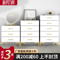 Nordic style modern minimalist light luxury chest of drawers multifunctional combination side cabinet storage cabinet living room locker bedroom
