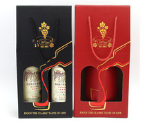  New double-pack red wine carton gift box Wine box packaging box Portable wine bag Gift bag customization