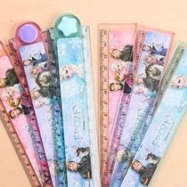 Folding Ruler 30CM Frozen Plastic Wave Ruler Children Straightedge 15cm Primary School Stationery