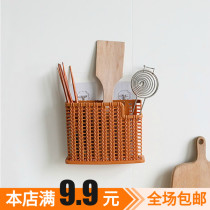 Hanging multifunctional chopsticks tube three grid chopsticks storage box kitchen household drain creative mildew chopsticks cage frame