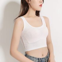 Short Pure Cotton Harnesses Vest Woman Summer Wrap Chest in white slats No sleeves Sexy Knitted Vest