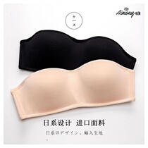 Strapless underwear women gather non-slip thin dress wrapped chest bandeau type one-word collar without steel invisible bra cover