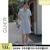 GUIER French style doll collar dress Summer 2022 new design sensation small crowdcasserian woman skirt