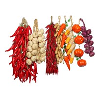 Simulation of vegetable skewers simulation sweet potato purple potato Taro restaurant farmhouse decorations fruit hanging string model