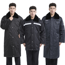 Security uniform Winter quilted jacket long multi-functional thickened warm coat Property school doorman cold suit winter