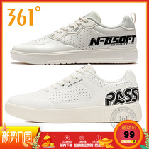 361 degree mens shoes 2021 Summer new breathable small white shoes casual board shoes 361 Low help light abrasion resistant sliding plate shoes