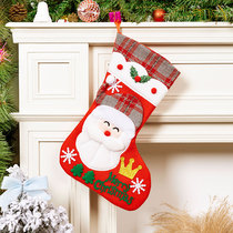 Christmas Socks Gift Bag Big Santa Claus Socks Candy Gift Bags Children Trim Pendant Trinkets