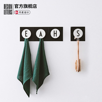 Danish designletters letter free perforated viscose hook ins wall hanging kitchen living room storage decoration