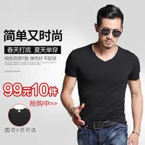 Cape Luoya (99 yuan 10 pieces) 2020 new fashion wild solid color short sleeve T-shirt handsome age