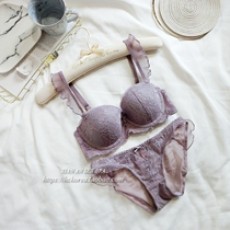 Xianan underwear set female French retro lace girl half cup thin with steel ring sexy upper support gathering bra