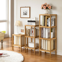 Shelf living room bedroom floor solid wood corner multi-layer narrow slit bamboo bedside shelf room simple storage rack