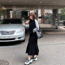 ALIN large size custom hooded sweatshirt women loose fat mm2020 Spring and Autumn New collision wild pullover top tide tide