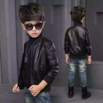 Boy Clothing Boy Fur Coat Jacket Autumn Winter 2021 New CUHK Child Leather Jacket Plus Suede Thickened Children Zipped Shirts