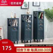 The gap Wood narrow cabinet living room bian jiao ju 30cm small nightstand simple Nordic storage cabinets retro