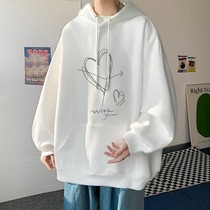 Hooded sweater male Li Ning flag gentle lazy wind plus size pullover vintage all-match spring and autumn trend jacket