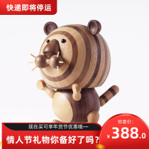 Several people design zodiac Tiger Music Box Music Box Music Box Creative wooden ornaments childrens birthday New Year gift lettering