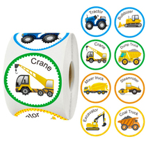 500 sheets Childrens cartoon toys English puzzle stickers train plane decoration small pattern student reward game